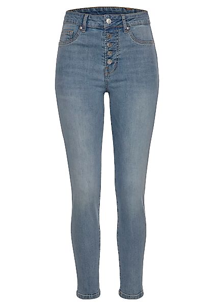 Buffalo High-waist-Jeans mit modischer Knopfleiste, schmale Skinny-Jeans, S günstig online kaufen