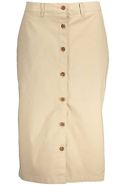 Gant Jerseyrock Eleganter langer Damenrock in Beige mit Taschen und Knopfde günstig online kaufen