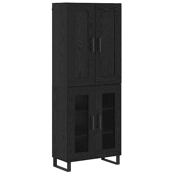 vidaXL Highboard Schwarz Eichen-Optik 69,5 x 34 x 180 cm Holzwerkstoff 3403 günstig online kaufen