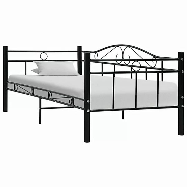 furnicato Bett Tagesbett-Rahmen Schwarz Metall 90×200 cm günstig online kaufen