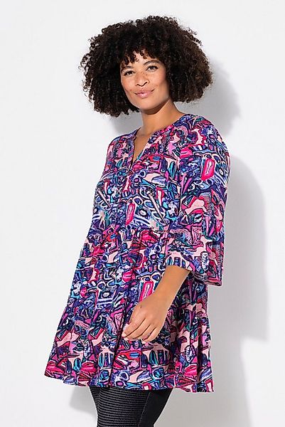 Angel of Style Tunika Tunika Animal-Patchprint 3/4-Ärmel Volants günstig online kaufen