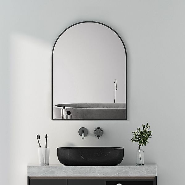 Boromal Wandspiegel Schwarz 50x70 60x80 Badspiegel günstig online kaufen