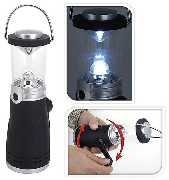 EAXUS Laterne LED Dynamo Kurbellaterne Notfall günstig online kaufen