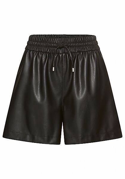 HUGO Blue Shorts "Henuka-1 B", mit Logostickerei Lederimitat Leather shorts günstig online kaufen