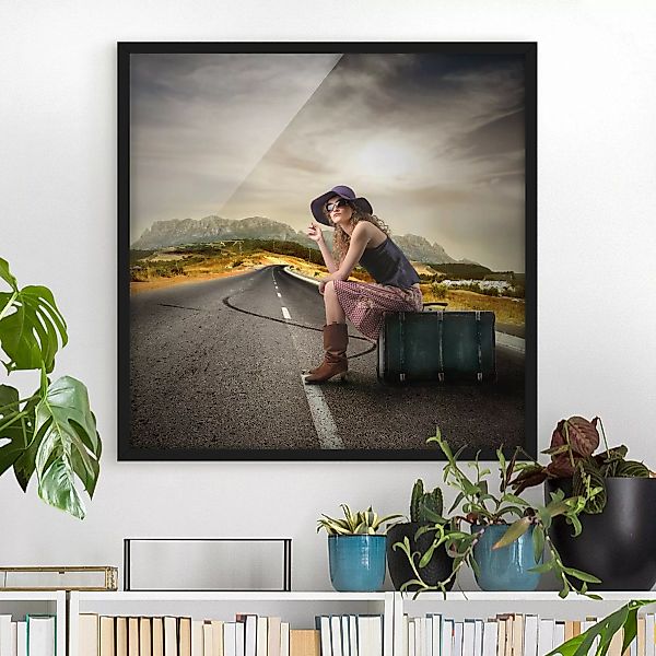 Bild mit Rahmen Portrait - Quadrat On the Road günstig online kaufen