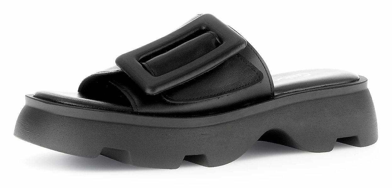Gabor YORK Pantolette, Plateau, Sommerschuh, Komfortschuh, auffällige Ziers günstig online kaufen