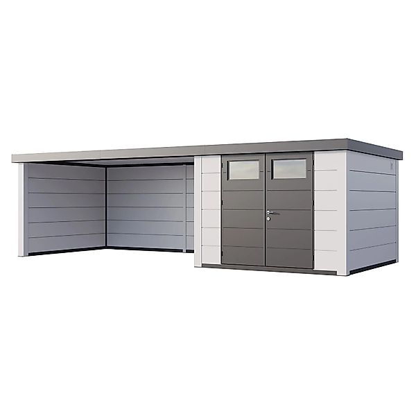 Gerätehaus Classico 3330 mit Lounge XL Links m. Weiße Ecken 792 x 298 cm We günstig online kaufen