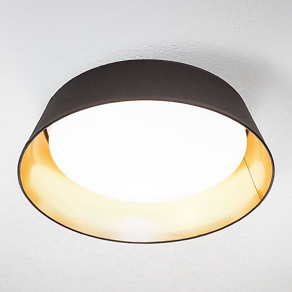 In Schwarz-Gold - runde LED-Deckenlampe Ponts günstig online kaufen