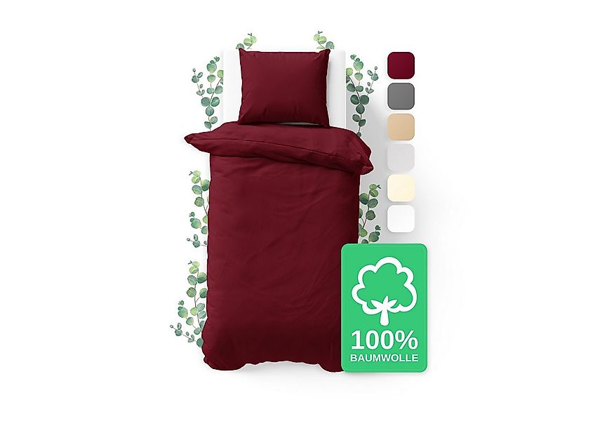 Jacobson Bettwäsche Set - 100% Baumwolle, Perkal, 2 teilig, Erhältlich in d günstig online kaufen