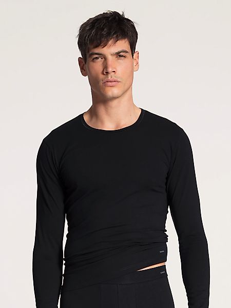 CALIDA Langarmshirt "Cotton Code", Rundhals-Ausschnitt, Single Jersey, form günstig online kaufen