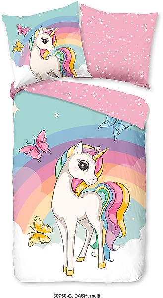 good morning Kinderbettwäsche »Dash«, Baumwolle, 135x200, Reißverschluss, W günstig online kaufen