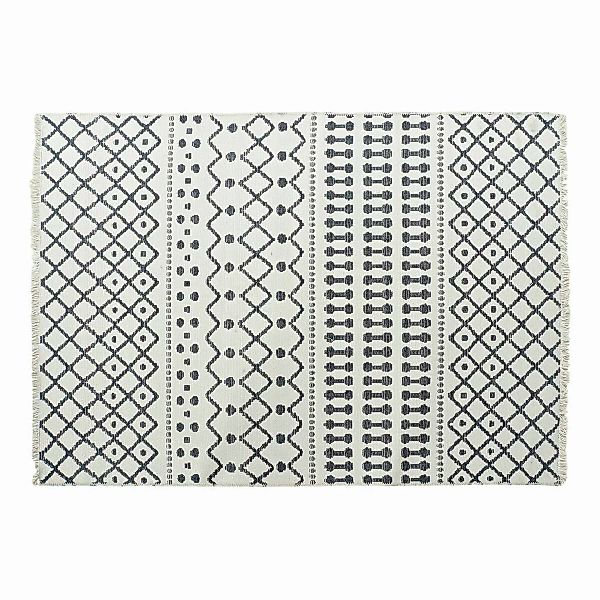 Teppich Dkd Home Decor Weiß Polyester Baumwolle Dunkelgrau (200 X 290 X 1 C günstig online kaufen