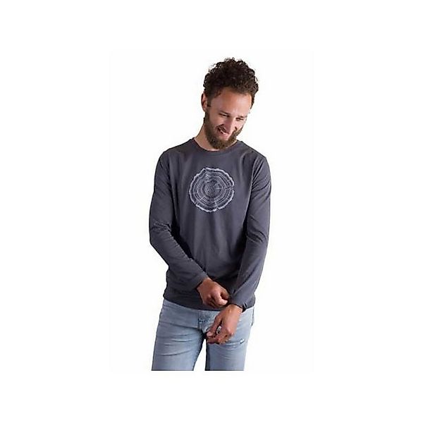 Life-Tree Rundhalsshirt Rundhals Langarmshirt ’für Herren in grau’ (1-tlg., günstig online kaufen