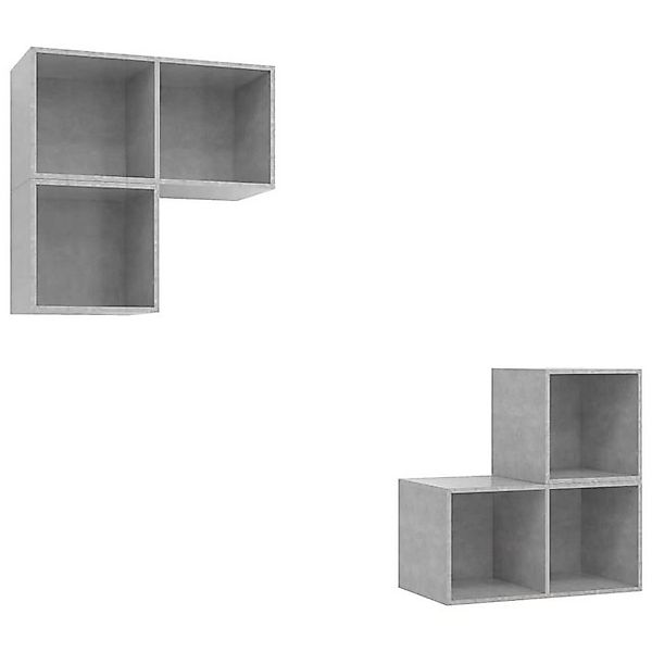 vidaXL TV-Schrank 4-tlg. TV-Schrank-Set Betongrau Holzwerkstoff (1-St) günstig online kaufen