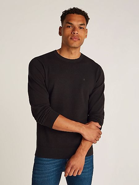 Calvin Klein Rundhalspullover WAFFLE TEXTURE CN günstig online kaufen