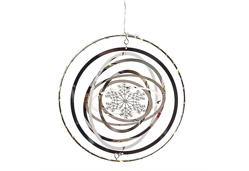 MARELIDA LED Dekoobjekt LED Kreis mit Schneeflocke 3D Dekohänger Weihnachte günstig online kaufen