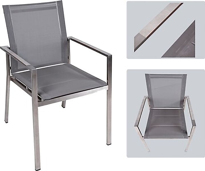 Garden Pleasure Stapelstuhl »SIENNA, 2er Set« (Set) 2 Stk.stapelbar günstig online kaufen