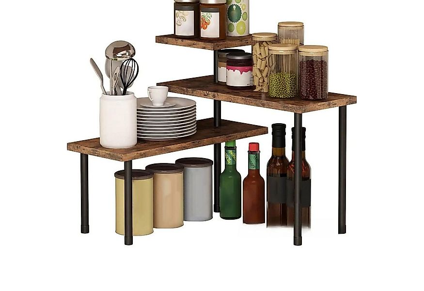 SURFOU Küchenregal Küchen Organizer Küchenregal Eckregal mit 3 Etagen Küche günstig online kaufen