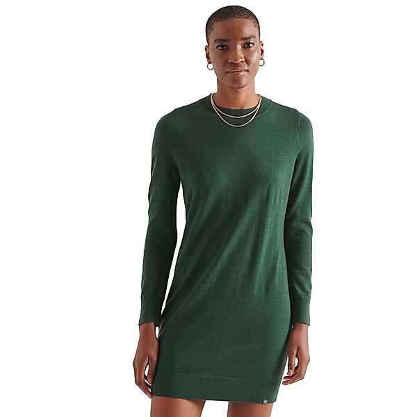 Superdry Studios Merino Knit Kurzes Kleid M Forest Green Marl günstig online kaufen