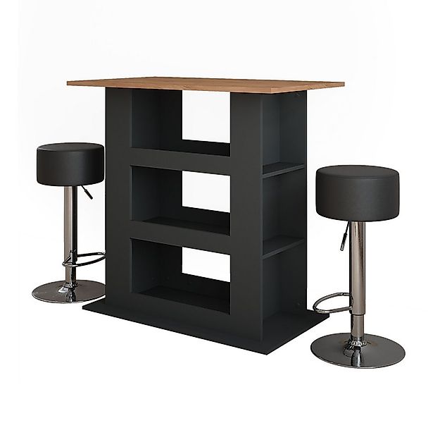 Vicco Bartisch Repose, Goldkraft Eiche/Anthrazit/Schwarz, 110 x 65 cm mit 2 günstig online kaufen
