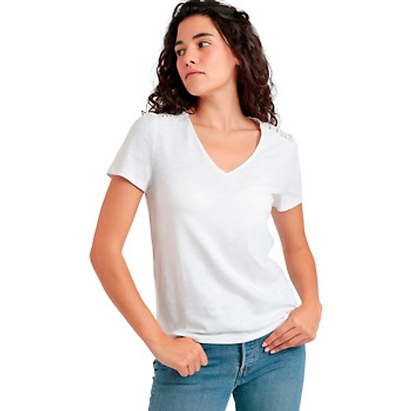 Admas  T-Shirt T-Shirt mit kurzen Ärmeln verzierter Rücken GUIPUR günstig online kaufen