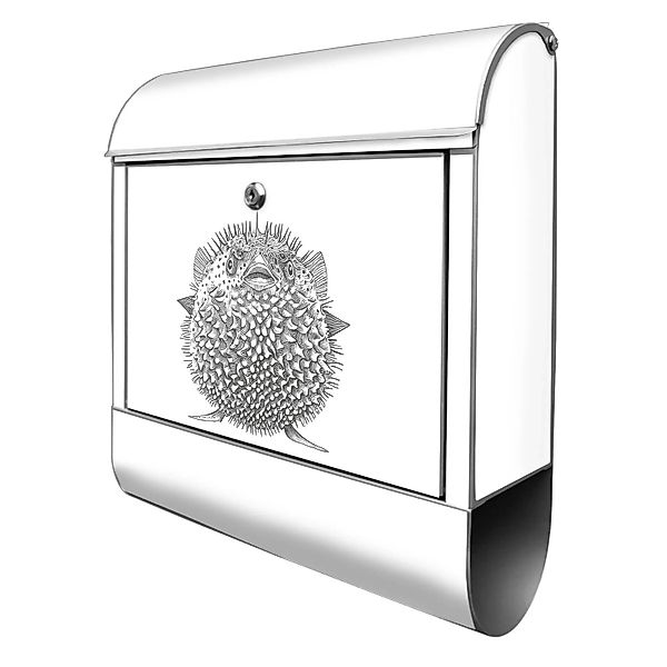 Banjado Design Briefkasten Silber Pulverbeschichtet 39x47x14cm 2 Schlüssel günstig online kaufen