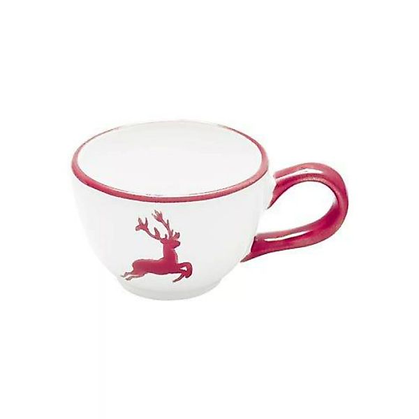 Gmundner Keramik Rubinroter Hirsch Kaffee-Obertasse glatt 0,19 L / h: 6,6 c günstig online kaufen