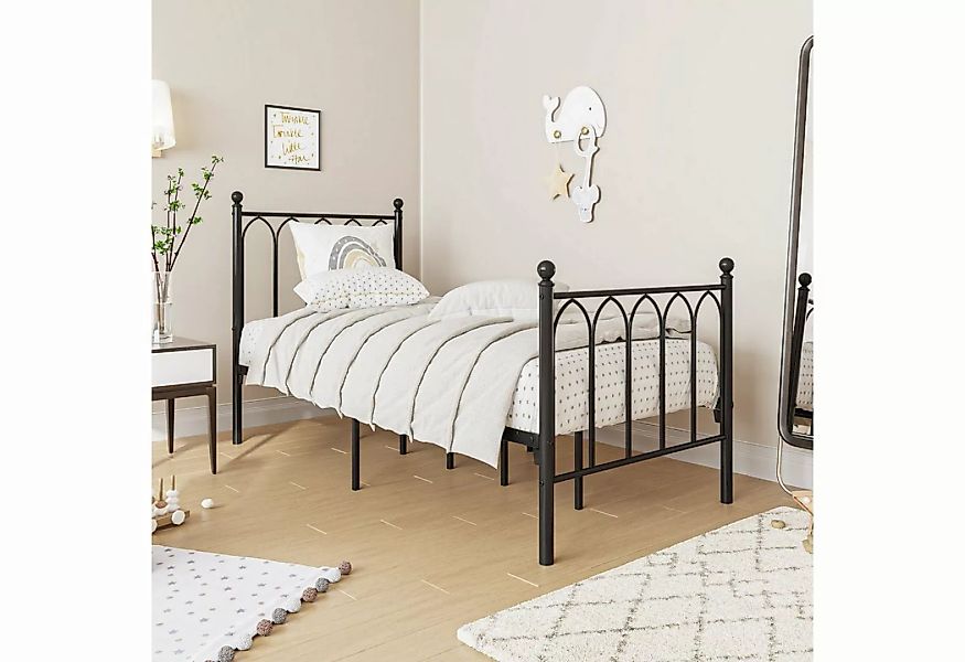 OKWISH Metallbett Gästebett Doppelbett Bett Rahmen Jugendbett Metall Bettra günstig online kaufen