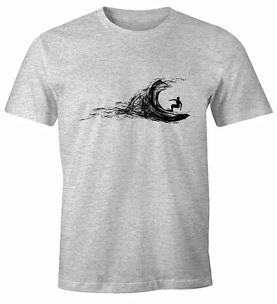 Neverless Print-Shirt Herren T-Shirt Surfer surfing surfen Surfboard Wave W günstig online kaufen
