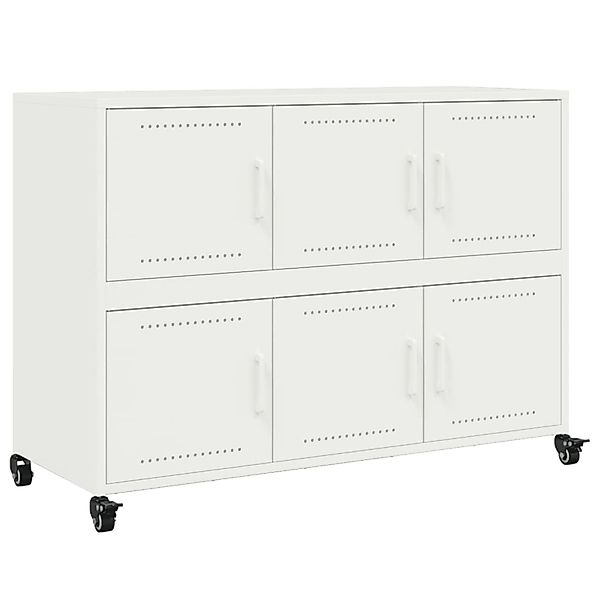 vidaXL Sideboard Weiß 100,5x39x72 cm Stahl 846745 günstig online kaufen
