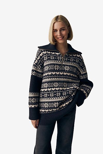 Next Troyer Weihnachtspulli mit RV-Kragen, Familienkollektion günstig online kaufen