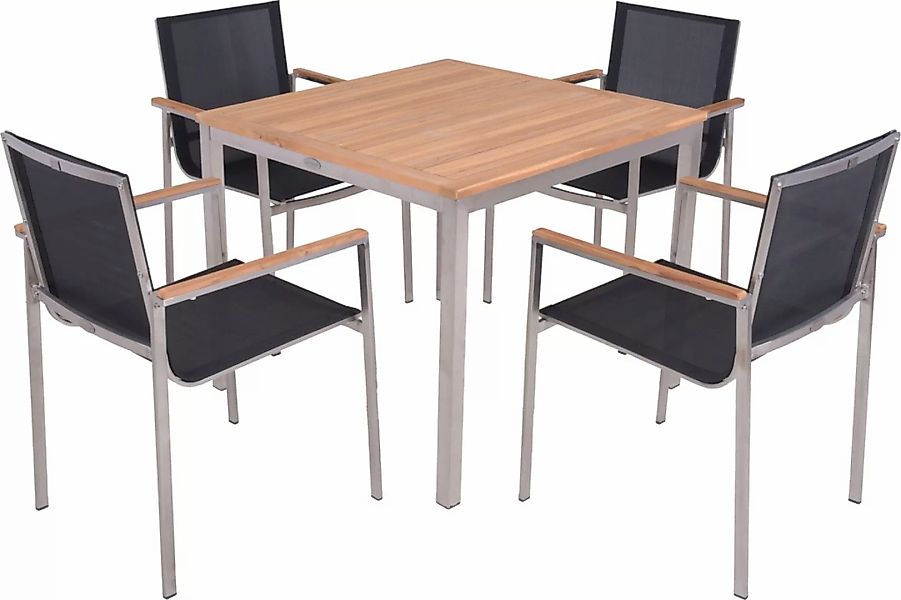 Garden Pleasure Garten-Essgruppe ", Tischgruppe "DENVER"", (Set, 5 tlg.), 4 günstig online kaufen