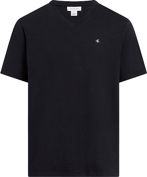 Calvin Klein Jeans T-Shirt SS SMOOTH CTTN SOLID VNECK TEE mit Logostickerei günstig online kaufen