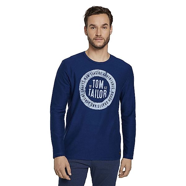 Tom Tailor Langarm T-shirt L After Dark Blue günstig online kaufen