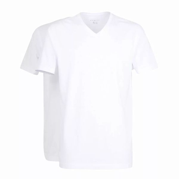 bugatti Herren T-Shirt, 2er Pack - Unterhemd, V-Neck, Slim fit, Baumwoll-Je günstig online kaufen