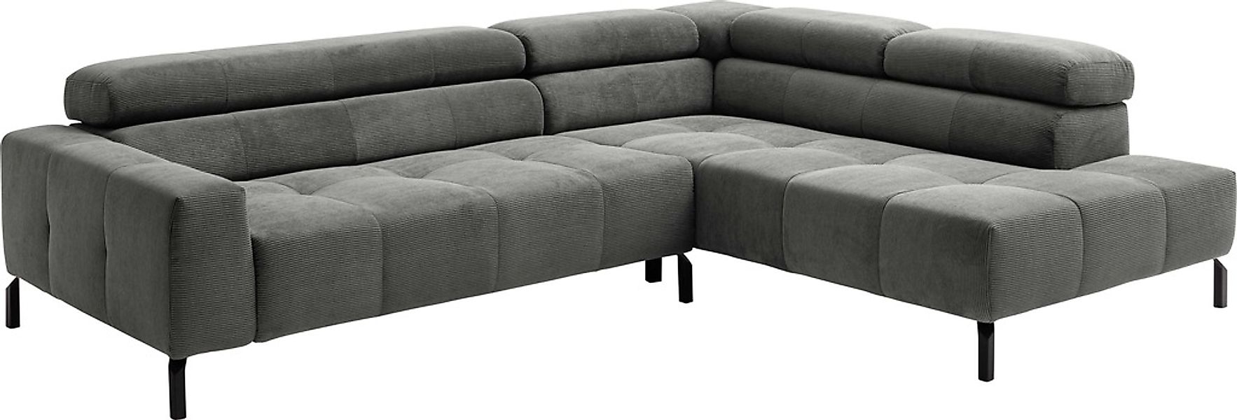 Places of Style Ecksofa »Cleveland, L-Form, incl. Kopfteilverstellung, Brei günstig online kaufen