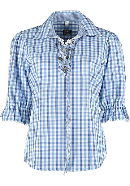 OS Trachten Trachtenbluse Paruvo Tailliert, Liegekragen, günstig online kaufen