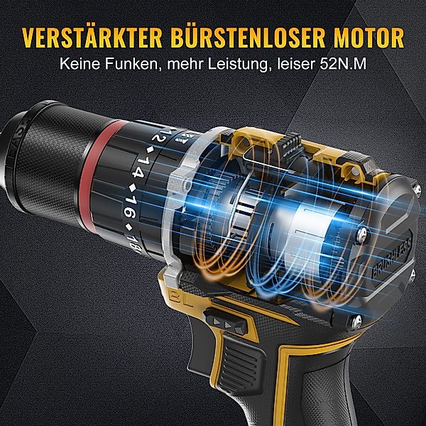 CONENTOOL Akku-Bohrschrauber Akkuschrauber Set Akku Bohrschrauber günstig online kaufen