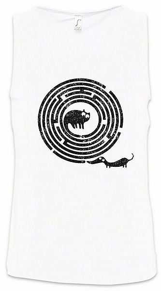 Urban Backwoods Tanktop Cat Dog Maze Ärmelloses T-Shirt Katze Hund Kreis Kr günstig online kaufen