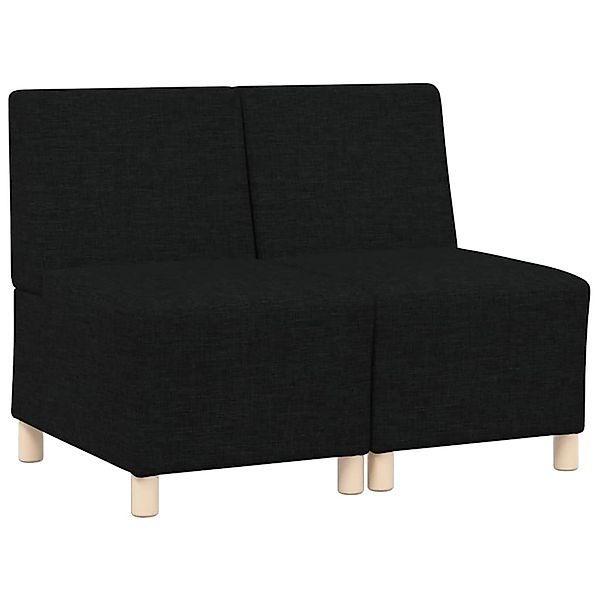 vidaXL Modulares Sofa ohne Armlehnen 2 Stk Schwarz 55 x 74 x 82 cm Stoff 33 günstig online kaufen