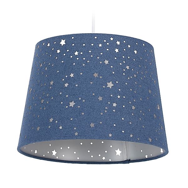 relaxdays Pendelleuchte Kinderzimmerlampe Sterne, Blau günstig online kaufen