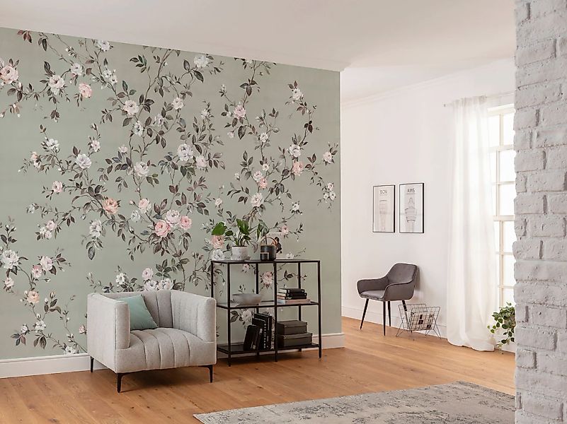 Komar Vliestapete »Digitaldruck Vlies - Rosellia - Größe 350 x 250 cm«, bed günstig online kaufen