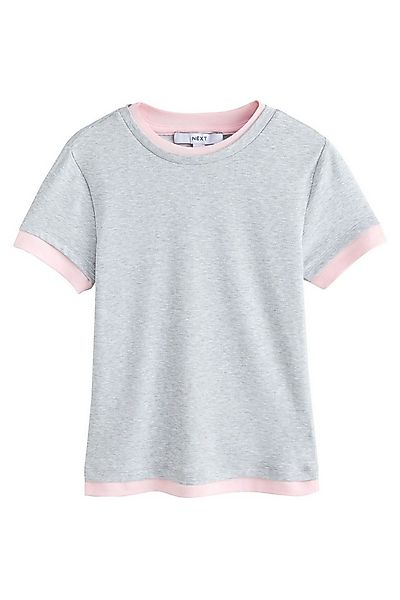 Next T-Shirt Kurzarm-T-Shirt mit Rundausschnitt in Lagenoptik (1-tlg) günstig online kaufen
