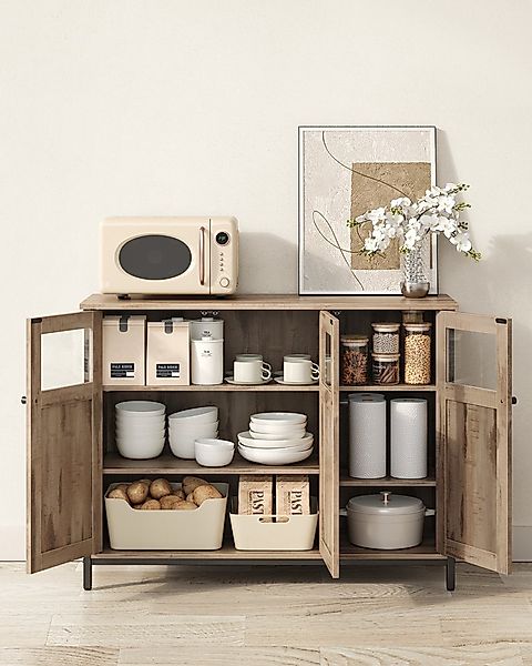 VASAGLE Sideboard Küchenschrank (Aufbewahrungsschrank, Stahlrahmen, Industr günstig online kaufen