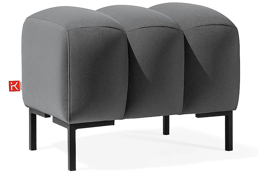 KONSIMO® Sitzhocker Polsterhocker PECCO hergestellt in der EU, Veloursstoff günstig online kaufen