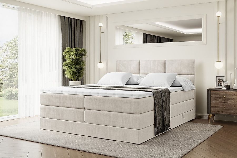 ALTDECOR Boxspringbett OHIO KING (Multipocket-Matratze H4, günstig online kaufen