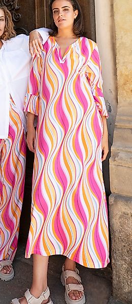 Zuckerwatte Druckkleid mit 3/4 Ärmel aus günstig online kaufen
