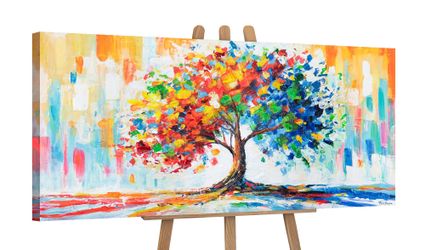 YS-Art Gemälde Leinwandbild, Wald, Ruhe, Entspannung, günstig online kaufen