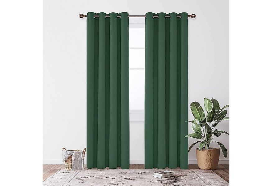 Deconovo Verdunkelungsvorhang Gardinen mit Ösen Blickdichte Vorhang Kältesc günstig online kaufen