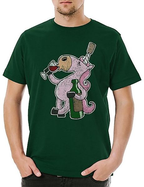 Urban Backwoods Print-Shirt Urban Backwoods Drinking Unicorn Herren T-Shirt günstig online kaufen